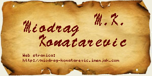 Miodrag Konatarević vizit kartica